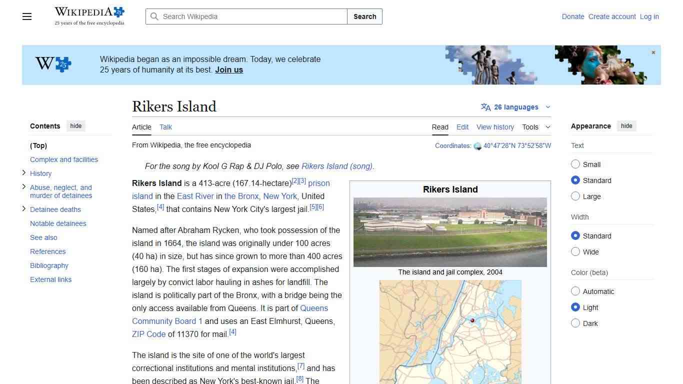 Rikers Island - Wikipedia